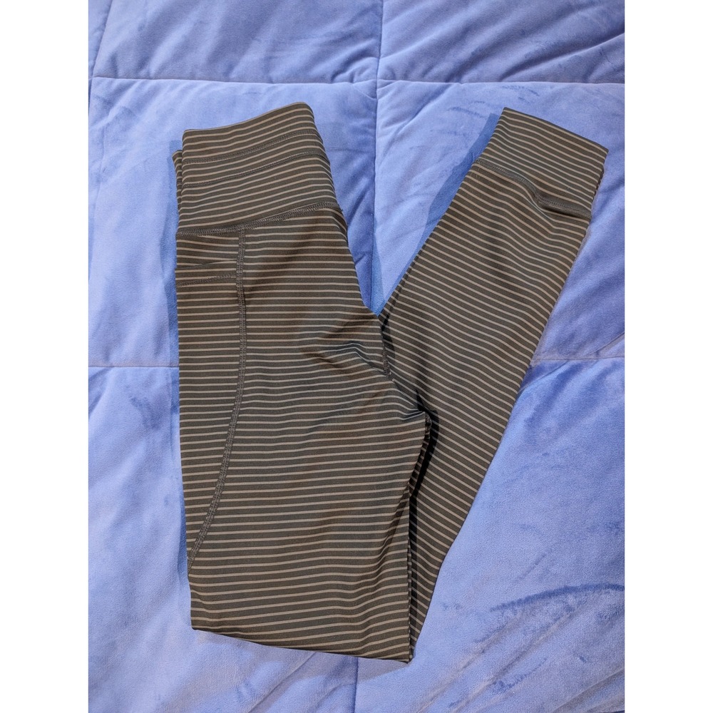 Halara Striped‎ High Waisted Drawstring Yoga Leggings Pockets NWT - Size S